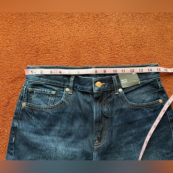 NWT Express Size 6 Dark Wash Wide Leg High Rise Jeans 💙💙💙 - Picture 6 of 7